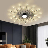 Black LED Modern Flush Ceiling Lights - Clowas